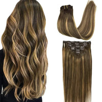 Balayage Chocolate Brown to Caramel Blonde