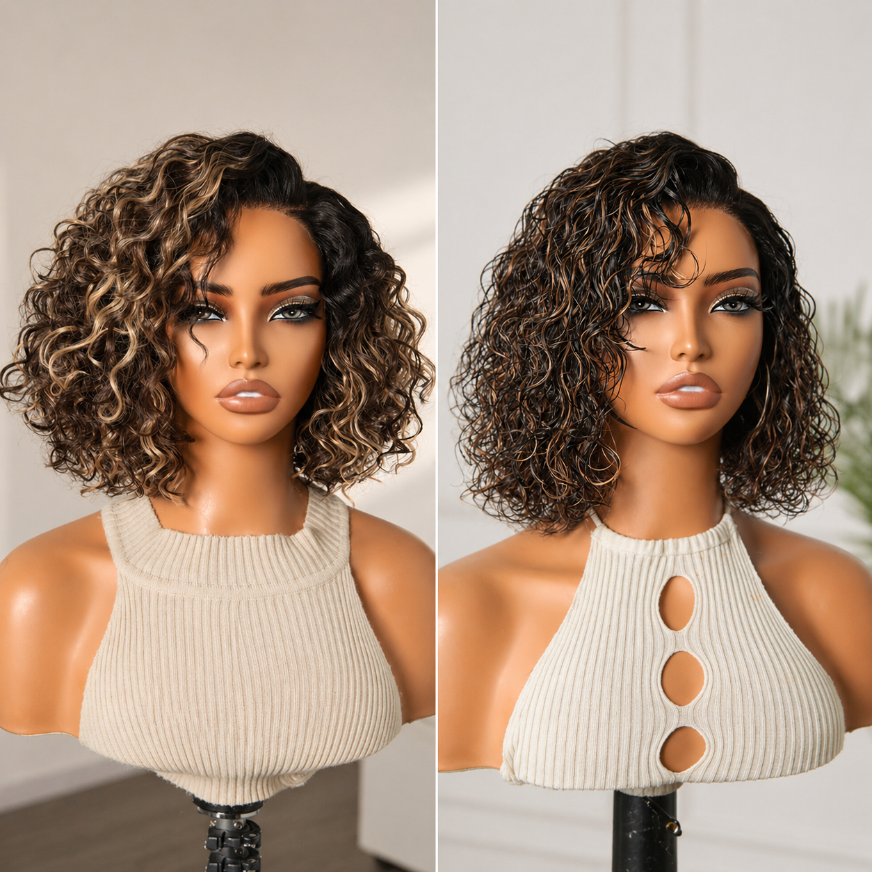 ✨Ready-to-Go Glueless Curly Bob Wig