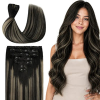 Balayage Natural Black to Light Blonde
