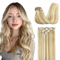 Dark Blonde Highlighted Bleach Blonde