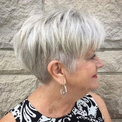 Hot Sale 💖 Summer Breathable Lace Base Natural Short Remy Hair Topper